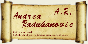 Andrea Radukanović vizit kartica